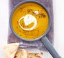 roasted sweet potato and carrot soup with bread
