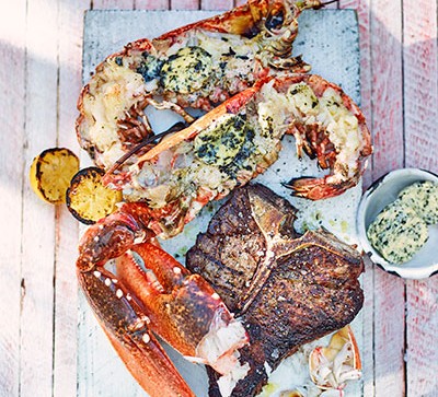 Lobster and steak