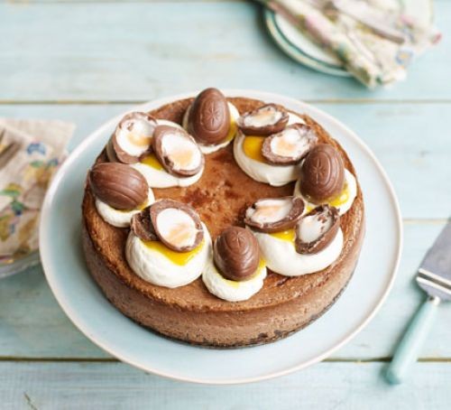 Easter cheesecake recipes: Double chocolate Easter egg cheesecake