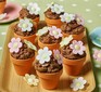 Flowerpot chocolate chip muffins