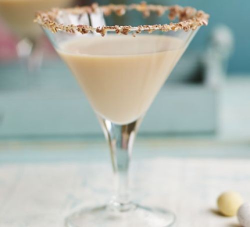 Chocolate martini in glass