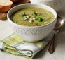 Broccoli & stilton soup in a bowl