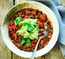 Bean soup with guacamole