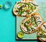 Three charred spring onion, chilli & feta flatbreads