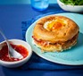 One air-fryer ham, cheese & egg bagel