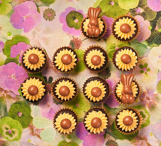 Mini malt chocolate cupcakes