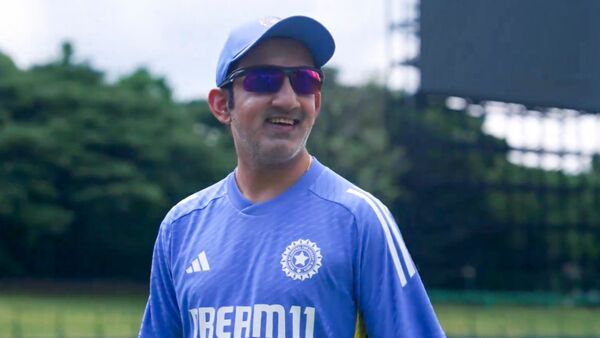 Indian men's cricket team head coach Gautam Gambhir during a training session ahead of the first T20 match between India and Sri Lanka. 