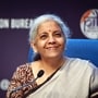 Union finance minister Nirmala Sitharaman during the post-budget press conference on Tuesday. (Ajay Aggarwal/Hindustan Times)