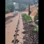 The stationary watchman stopped train no. 16526 between Valathol Nagar-Wadakancheri due to heavy rain. (Photo: ANI)