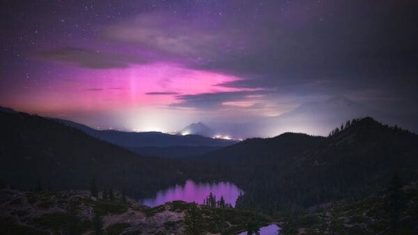 The auroras could be visible as far south as Illinois and Oregon in the USA