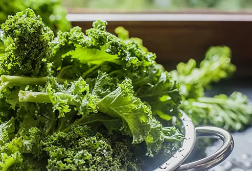 Dark, leafy greens protect against age-related eye disease.