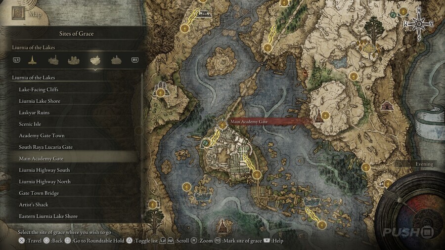 Elden Ring: All Site of Grace Locations - Liurnia of the Lakes - Main Academy Gate