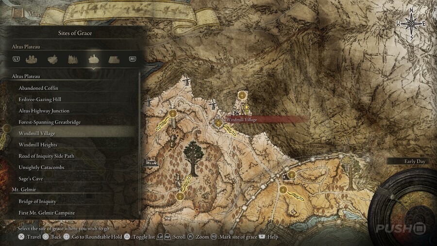 Elden Ring: All Site of Grace Locations - Altus Plateau - Windmill Village