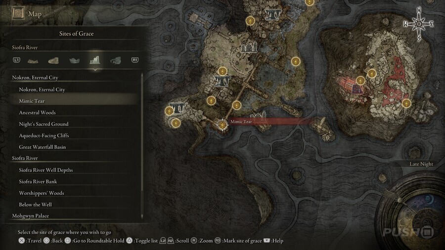 Elden Ring: All Site of Grace Locations - Nokron, Eternal City - Mimic Tear