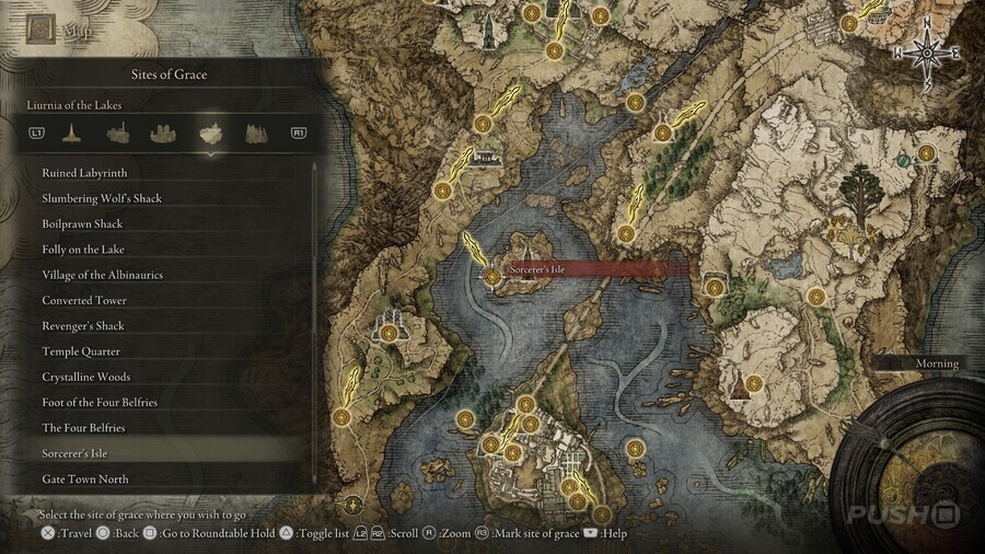 Elden Ring: All Site of Grace Locations - Liurnia of the Lakes - Sorcerer's Isle