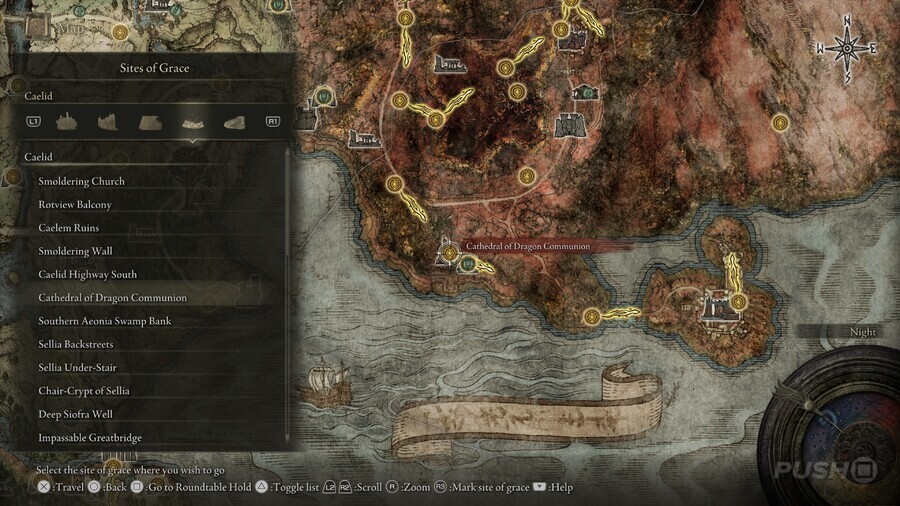 Elden Ring: All Site of Grace Locations - Caelid - Cathedral of Dragon Communion