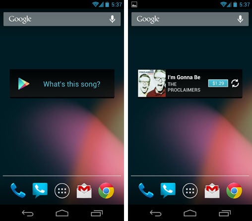 Android 4.1 Jelly Bean Sound Search