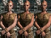 A female Bosmer, before and after becoming a vampire