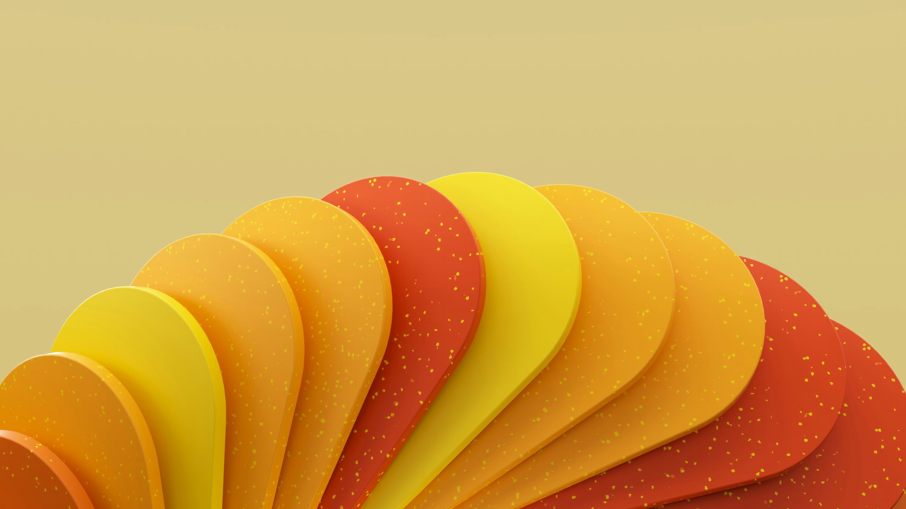 um close up de um objeto colorido com um fundo amarelo