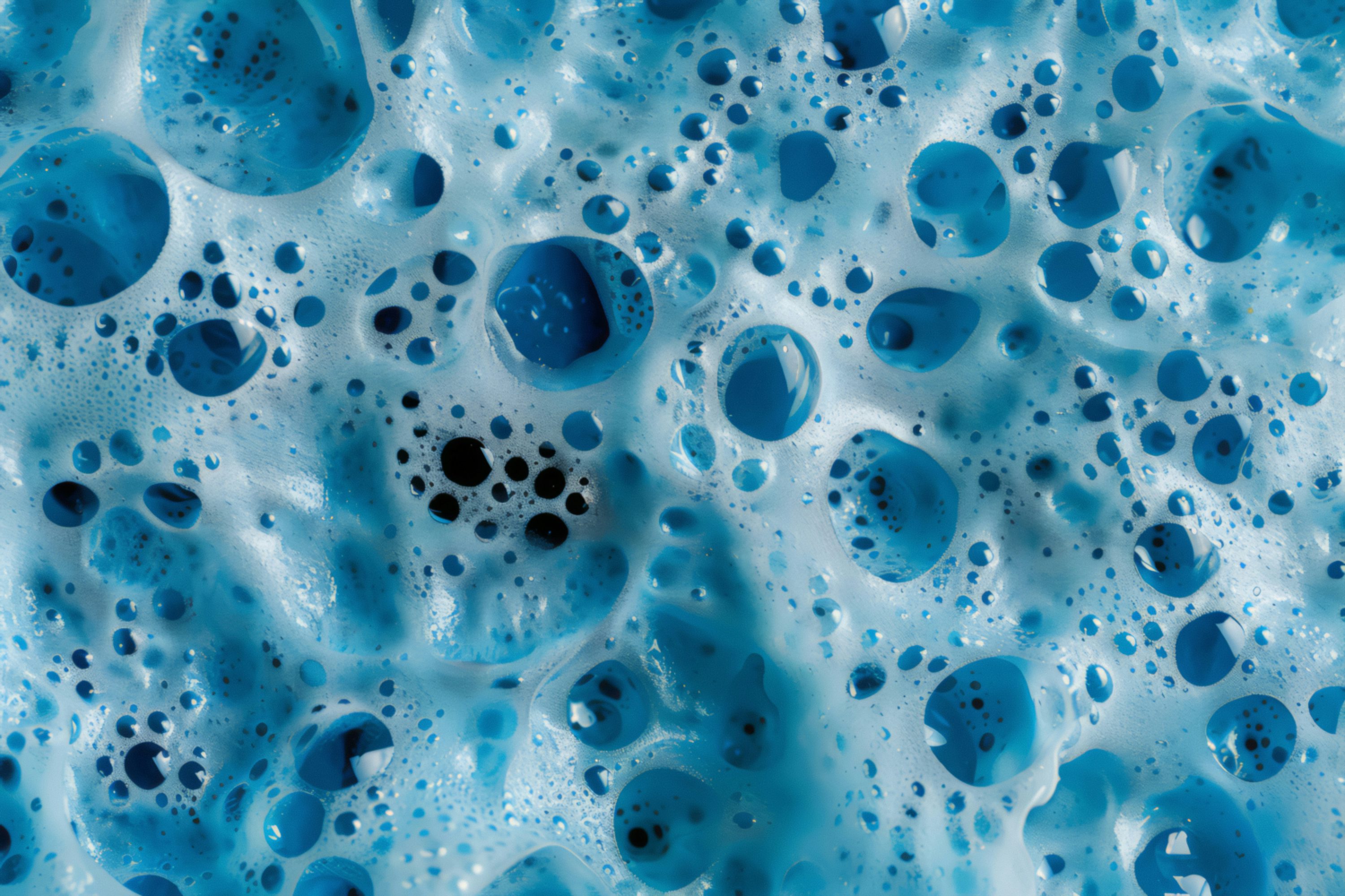 Un primer plano de las burbujas de agua en una superficie