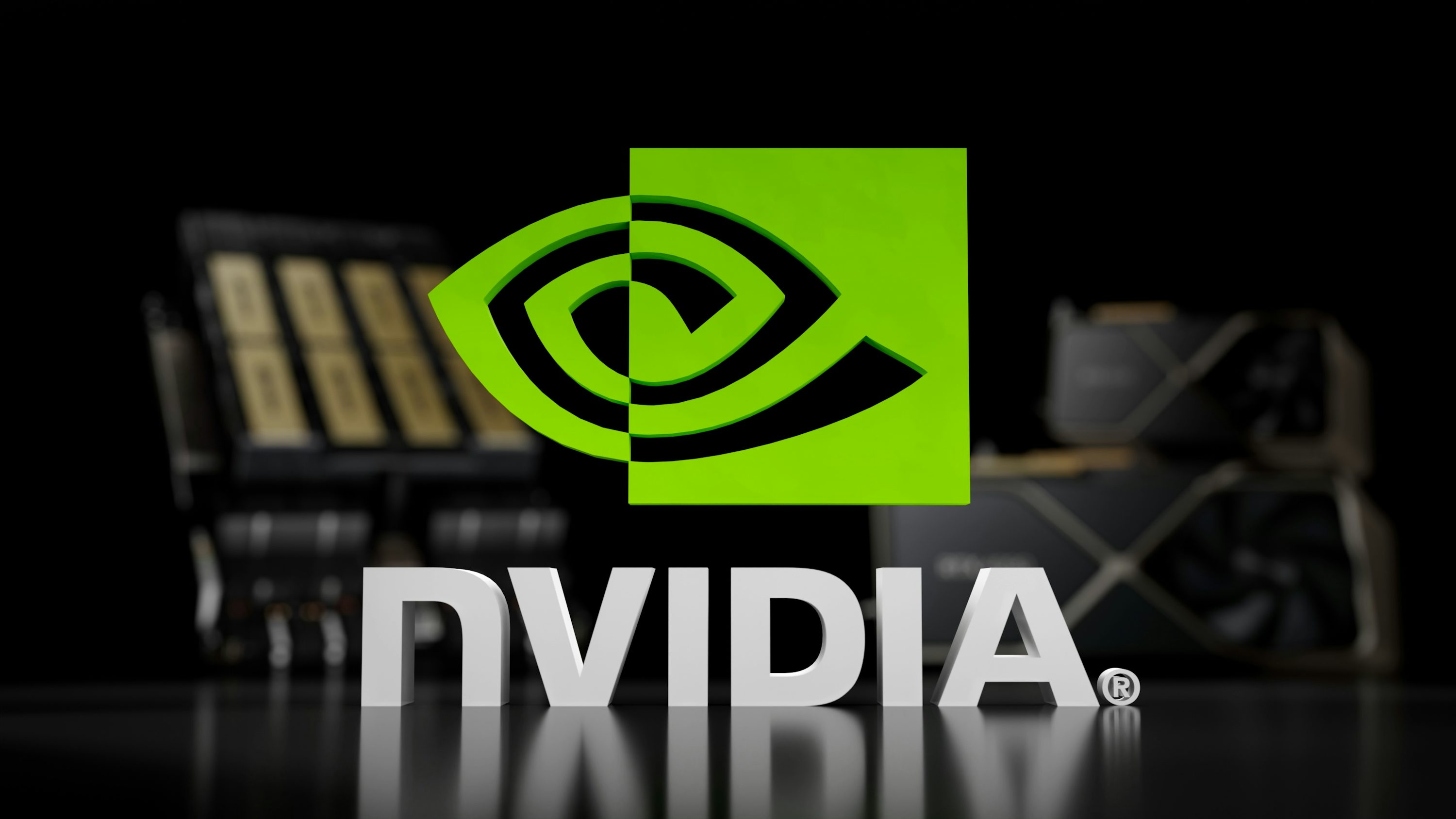 El logotipo de NVIDIA se muestra en una tabla