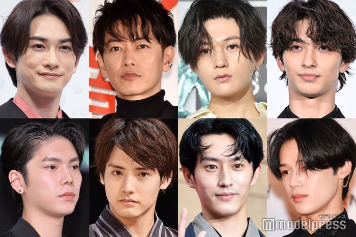 （左上から時計回りに）町田啓太、佐藤健、八木勇征、横浜流星、K、杉野遥亮、赤楚衛二、YU（C）モデルプレス