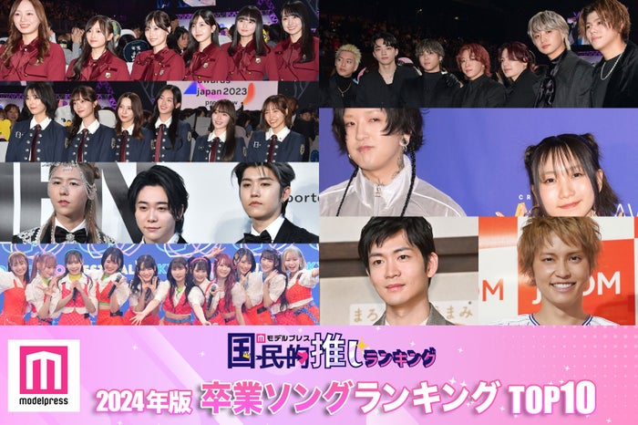 （左上から時計回りに）乃木坂46、BE:FIRST、YOASOBI、手越祐也、松下洸平、＝LOVE、Mrs. GREEN APPLE、櫻坂46（C）モデルプレス