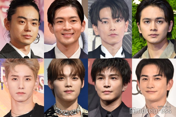 （上段左から）菅田将暉、松下洸平、佐藤健、北村匠海（下段左から）佐藤景瑚、木村柾哉、岩田剛典、町田啓太（C）モデルプレス