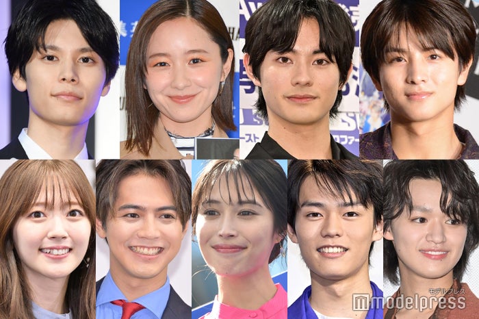 （上段左から）萩原利久、堀田真由、前田拳太郎、柏木悠（下段左から）鈴木愛理、片寄涼太、広瀬アリス、日向亘、大倉空人（C）モデルプレス