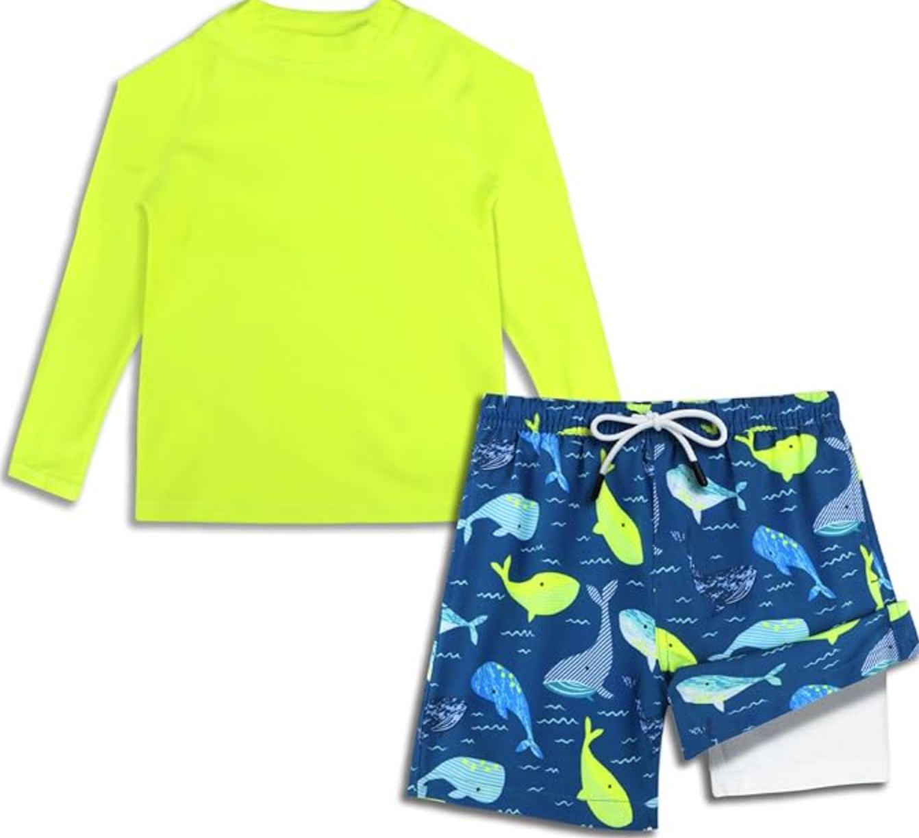 The neon green whale set