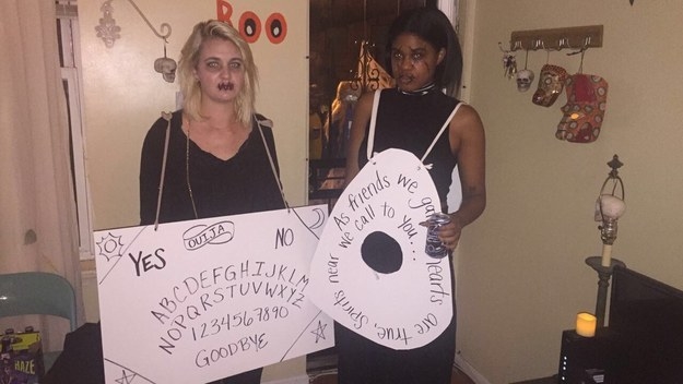 girls dressed as a ouija board