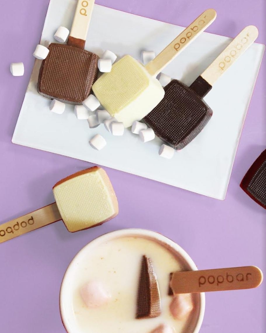 the Popbar hot chocolate sticks