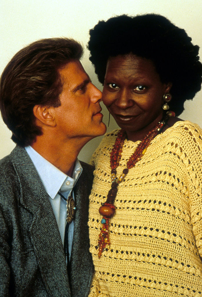 Ted Danson and Whoopi Goldberg posing for promo photos for &quot;Made In America&quot;