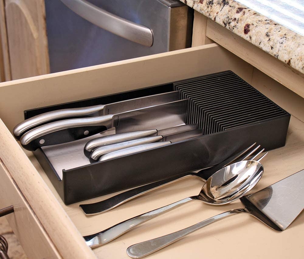 knife dock stored in drawer