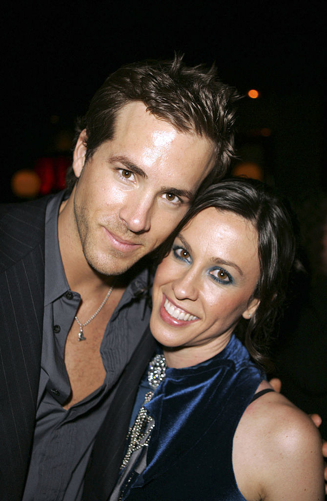 Ryan Reynolds and Alanis Morissette at the &quot;Blade Trinity&quot; movie premiere in 2004