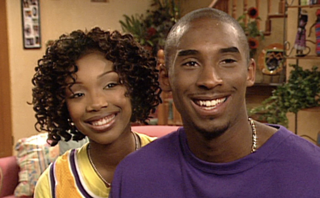 Brandy and Kobe Bryant on the set of &quot;Moesha&quot; in the 1990s