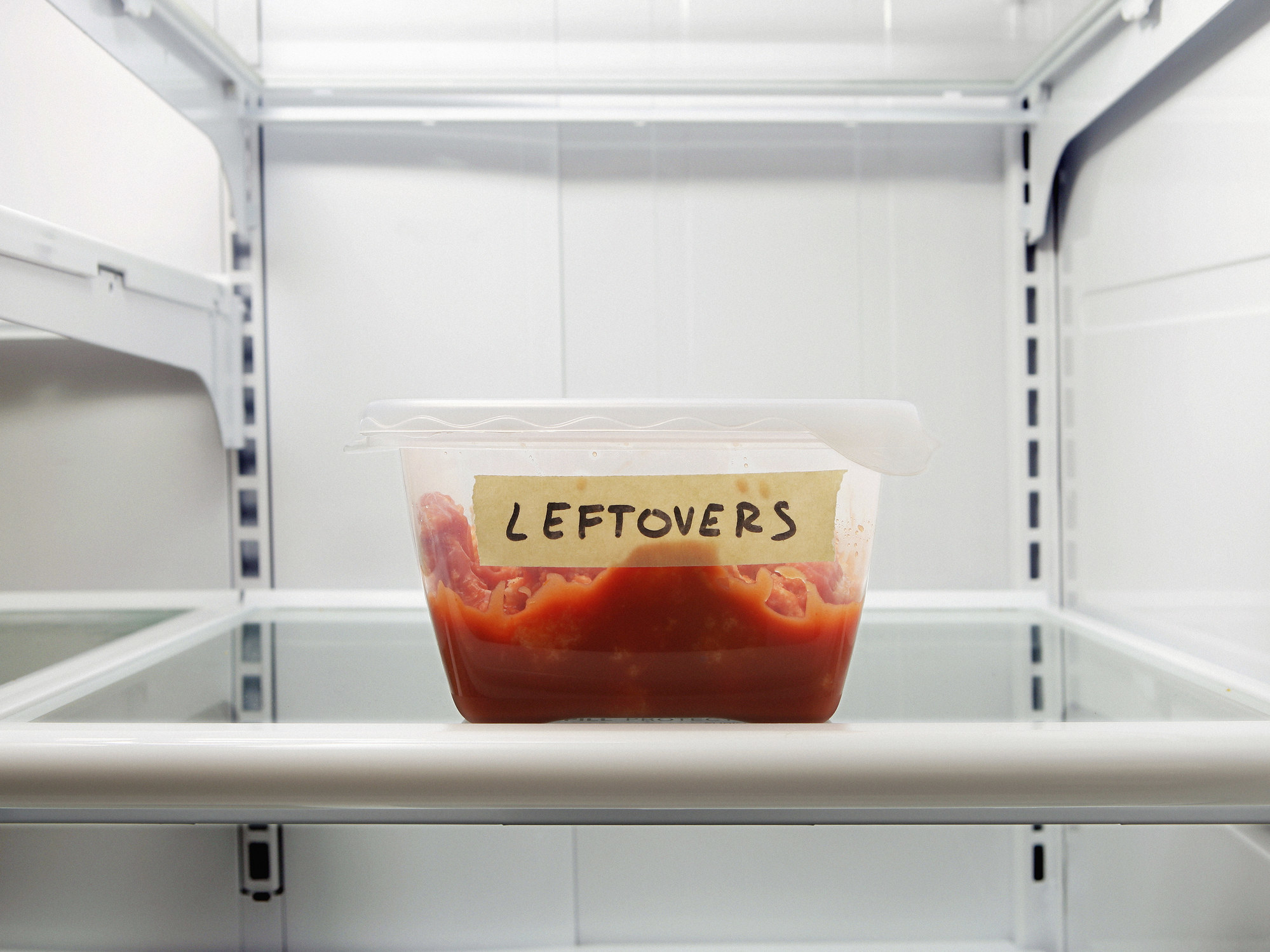 leftovers in the fridge