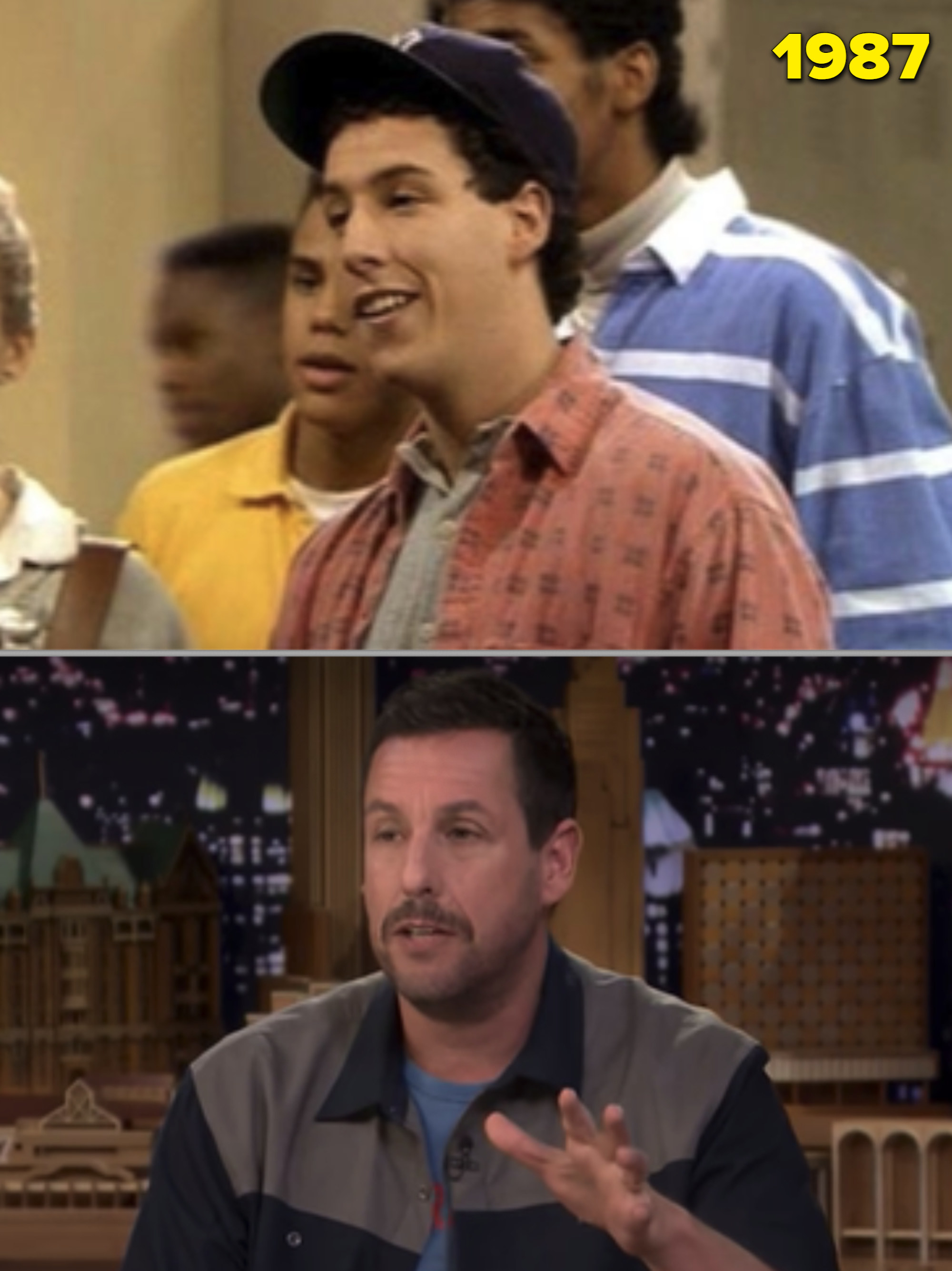 Sandler in his early 20s on &quot;The Cosby Show&quot; vs. him as an adult on &quot;The Tonight Show&quot;