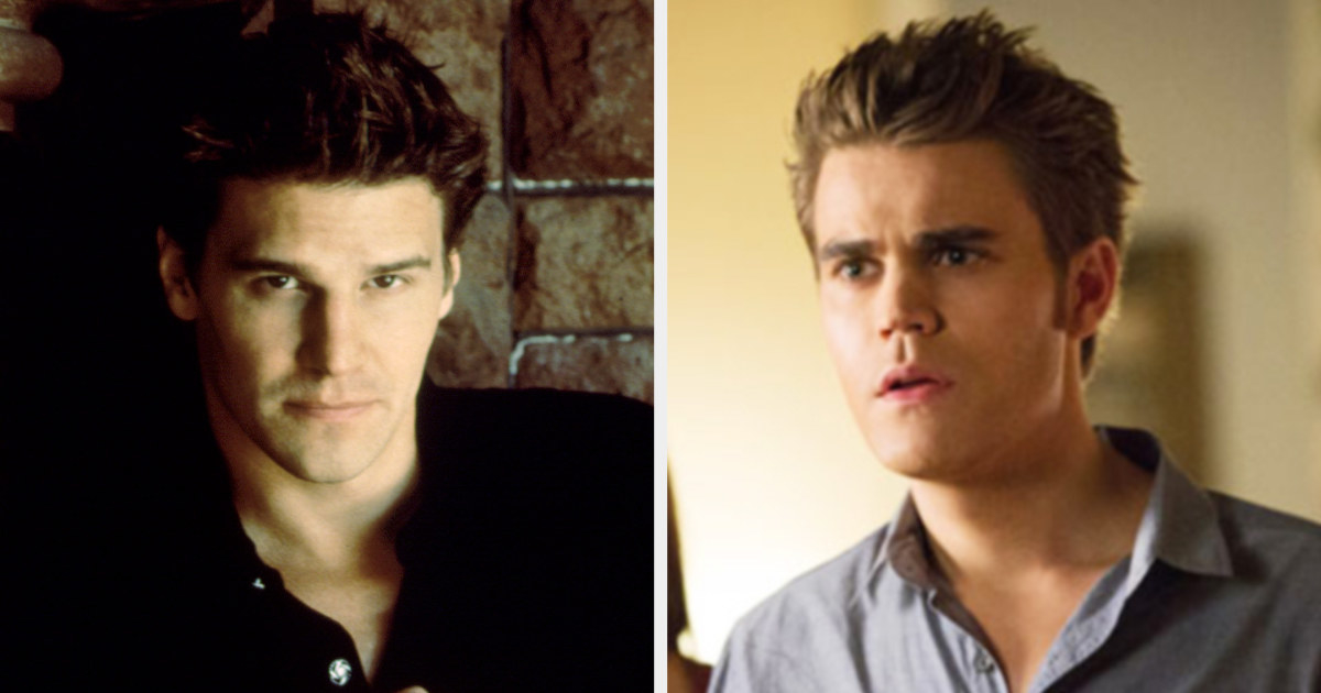 Side-by-side of Angel and Stefan