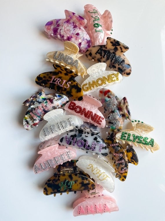 Wide assortment of personalized claw clips