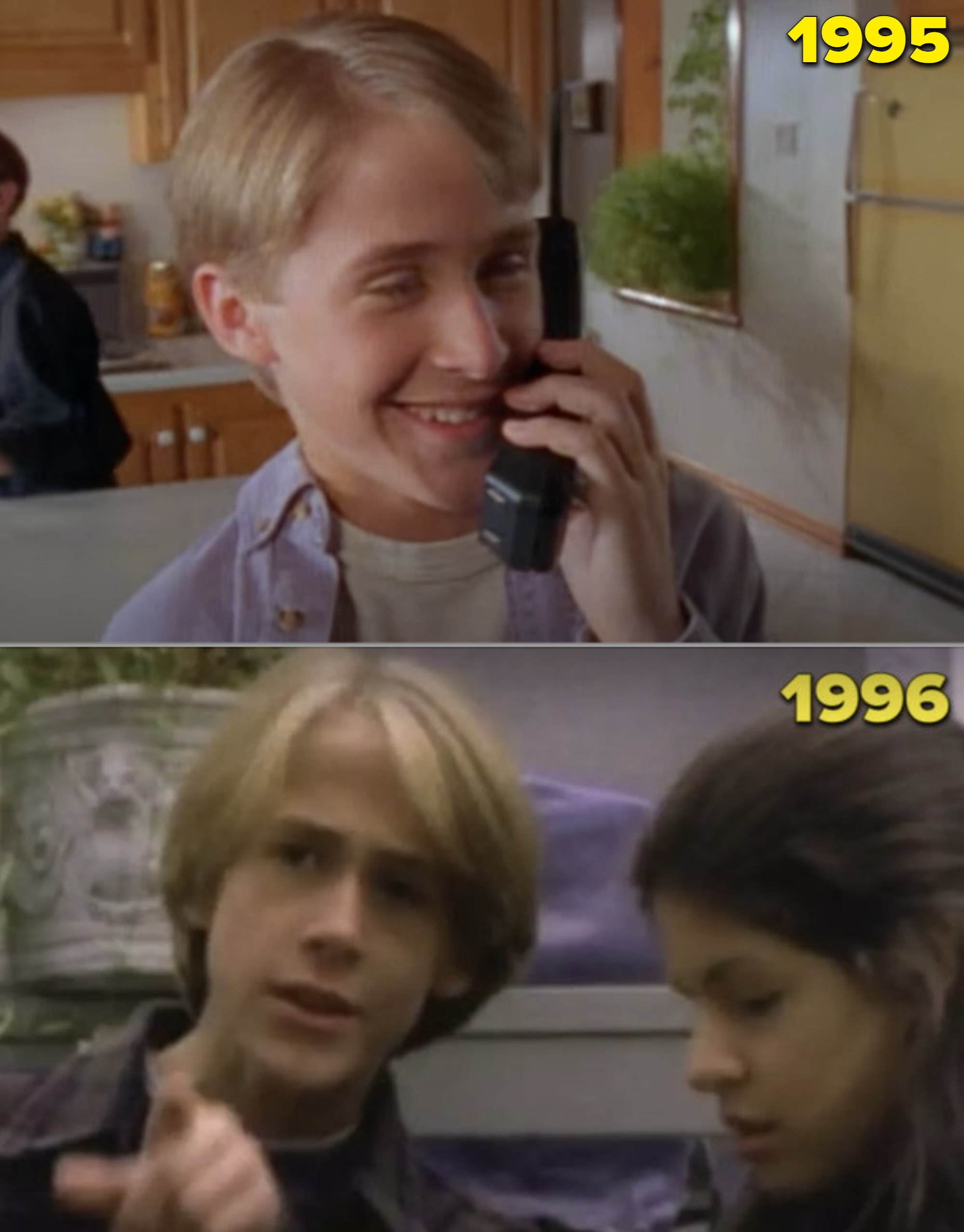 Ryan Gosling on the phone as a kid in &quot;Are You Afraid of the Dark&quot; and &quot;Goosebumps&quot;