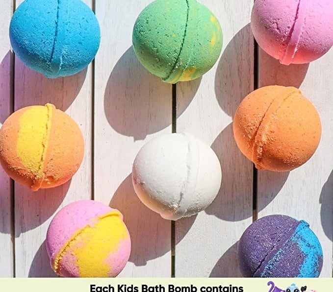 assorted multicolored bath bombs