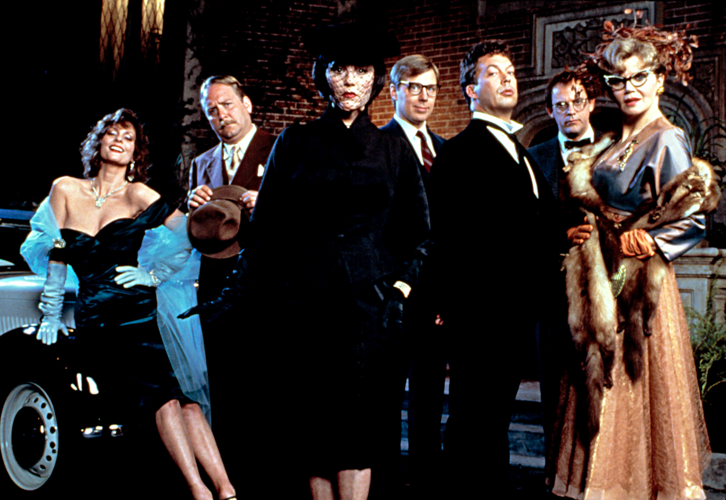 Lesley Ann Warren, Martin Mull, Madeline Kahn, Michael McKean, Tim Curry, Christopher Lloyd and Eileen Brennan in Clue