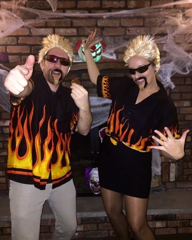 two people both dressed as Guy Fieri