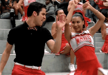 naya rivera and darren criss dancing together