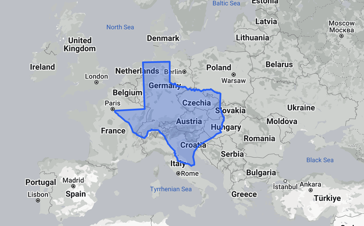 Comparing the size of Texas to Europe