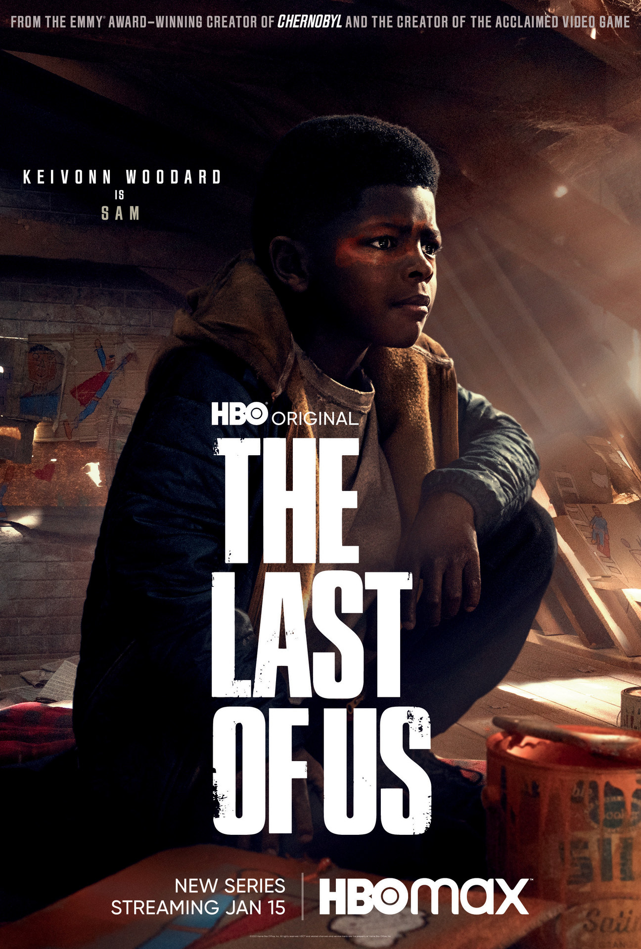 Keivonn Woodard as Sam in The Last of Us TV show