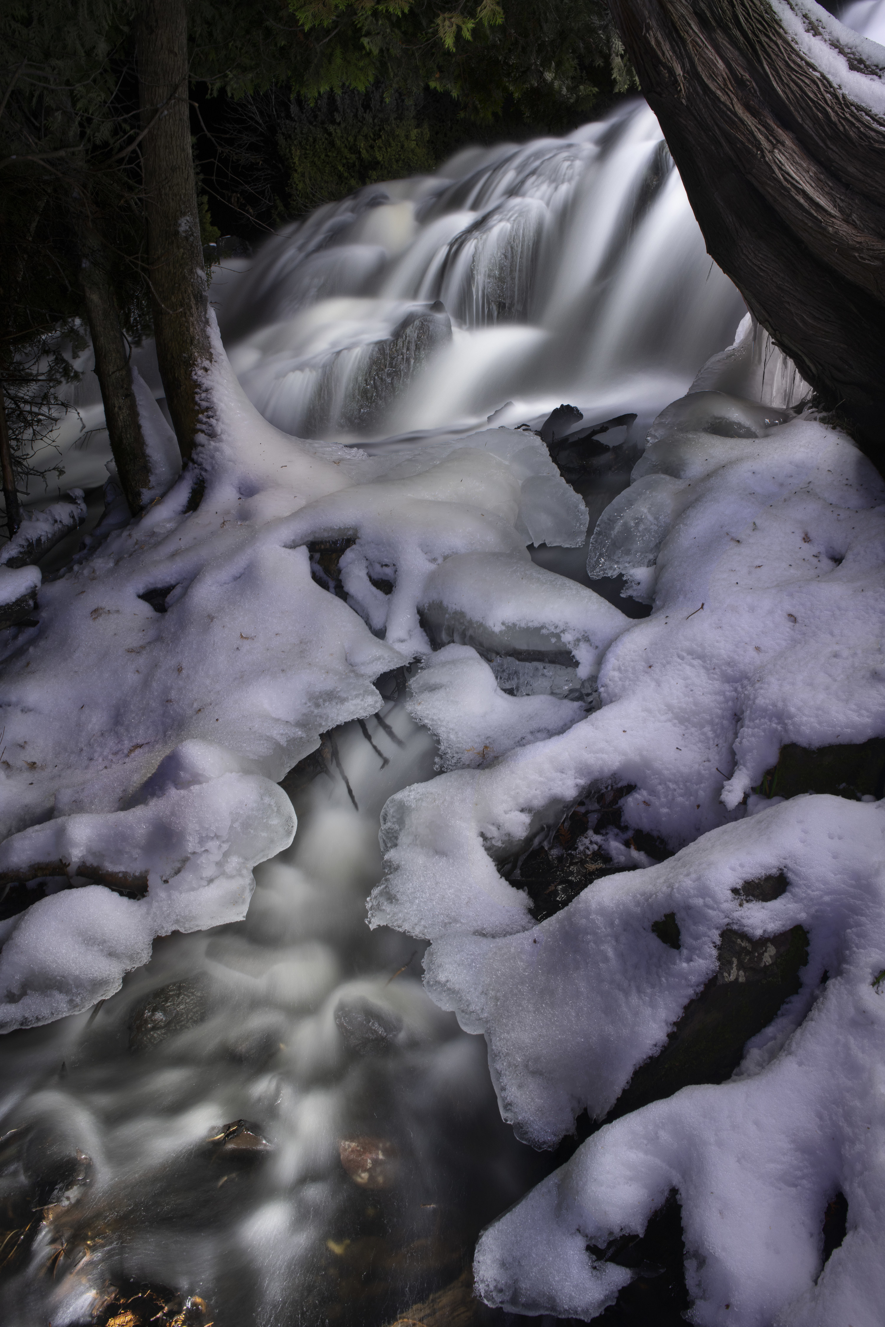 Frozen waterfall