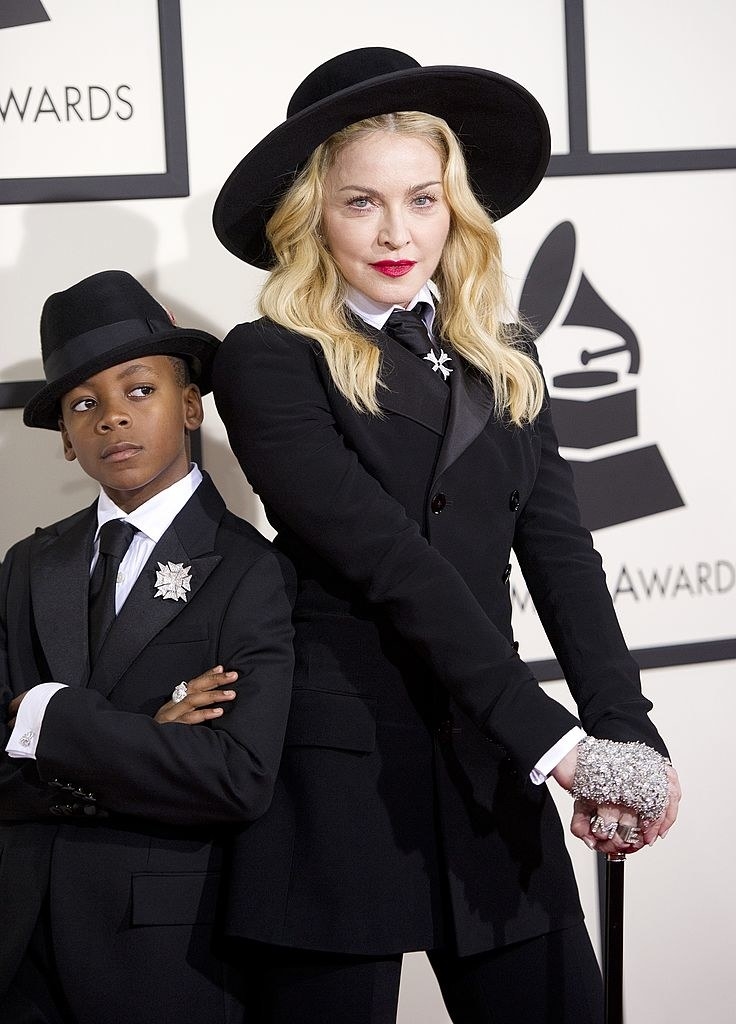 Madonna with her kid David Banda in 2014