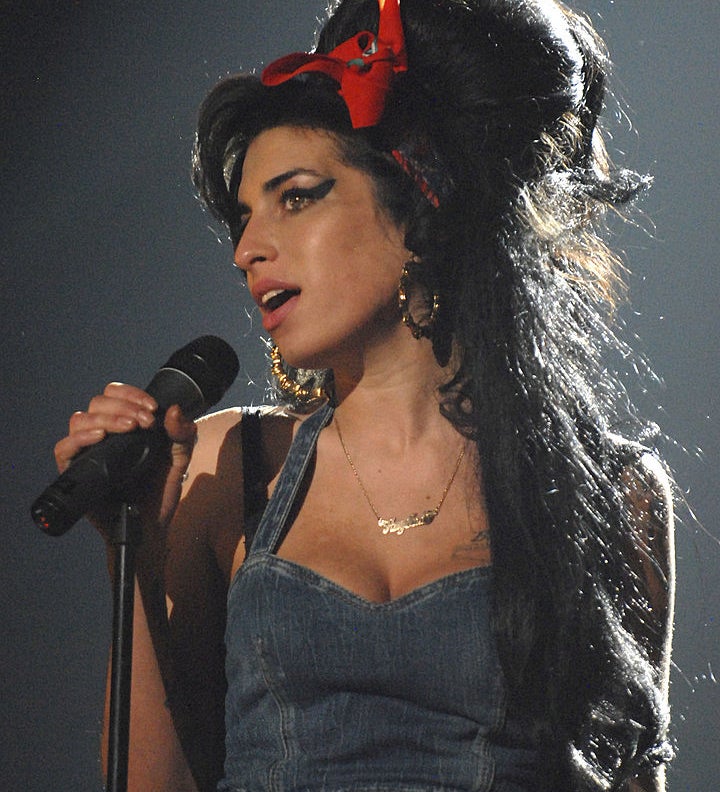 Closeup of Amy Winehouse